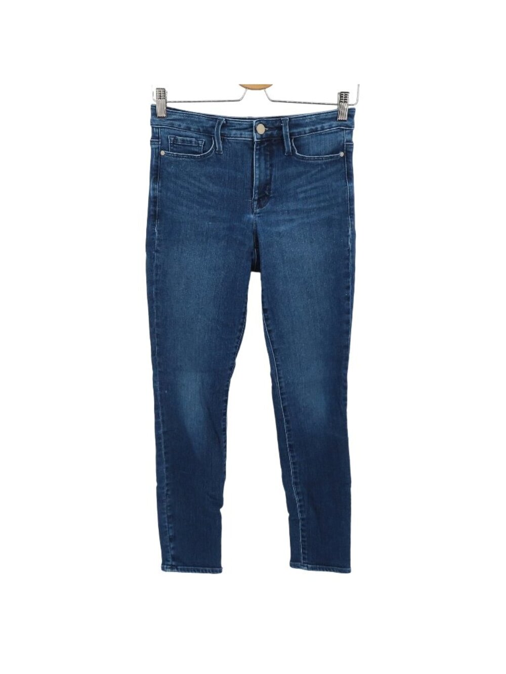 Athleta Sculptek Women 2 Skinny Slim Stretch Medium Wash Blue Jeans Cotton Blend